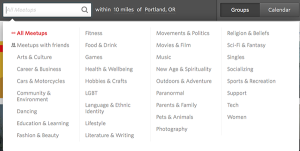 MeetupCategories